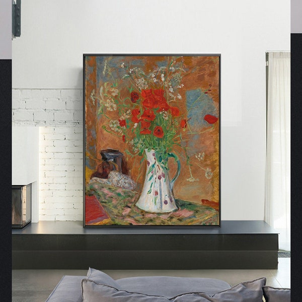 LES COQUELICOTS-Pierre Bonnard,Home Office Decor,Fine art Poster,canvas art,Wall decor art poster,Giclee Print,Custom sizes available