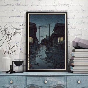 Three woodblock prints-Kawase Hasui,office decor,Kawase Hasui Print,Japanese Print ,Ukiyo-e Poster,Wall Art poster,Custom sizes available