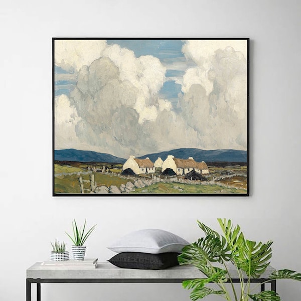 The Stone Walls of Galway, 1932-Paul henry,,Realism,Post-Impressionist art,canvas Wall Art poster,Ireland landscape,Custom sizes available