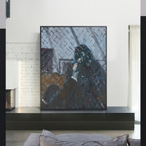 Figure With Monkey-Francis Bacon,Home Office Decor,Modern Wall Decor, Surrealist Art,canvas art,Giclee Print,Custom sizes available