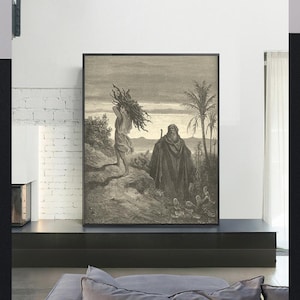 THE TRIAL of ABRAHAM'S Fauth-Gustave Doré, antieke muurkunst, vintage religieuze giclee-kunstdruk, bijbelverskunst, aangepaste formaten beschikbaar