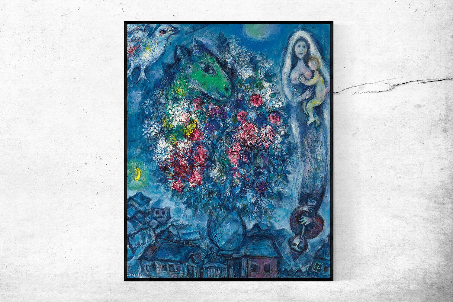 ブーケ シュル レ トワ デュ ヴィラージュ-マルク シャガール、ホーム