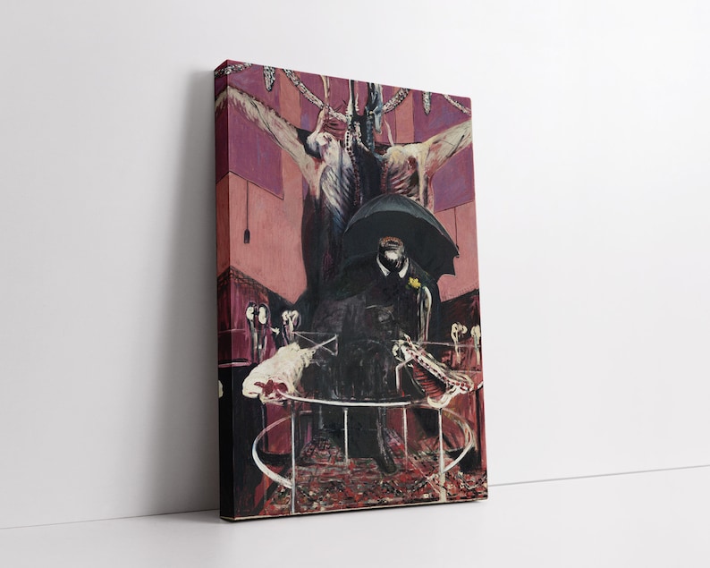 Francis Bacon Peinture 1946-Francis Bacon, Décor de bureau à domicile, Décoration murale moderne, Art surréaliste, art sur toile, Impression jet d'encre, Tailles personnalisées disponibles Stretched Canvas