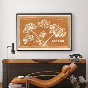 March (1918)-Julie de Graag Cropped,Home decor,Realism,Post-Impressionism,canvas Wall Art poster Gift Ideas,Custom sizes available