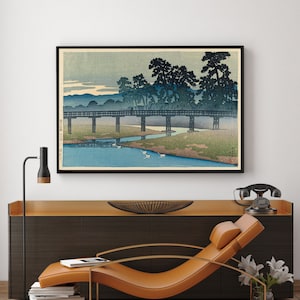 Kanazawa Asanogawa-Kawase Hasui,Home office decor,Kawase Hasui Print, Japanese Print ,Ukiyo-e Poster ,Wall Art poster,Custom sizes available