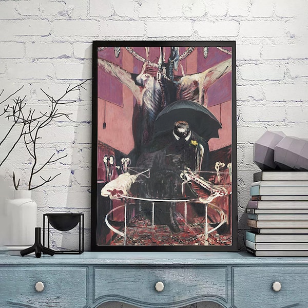 Francis Bacon Schilderij 1946-Francis Bacon, Home Office Decor, Modern Wall Decor, Surrealistische Kunst, canvas kunst, Giclee Print, Aangepaste formaten beschikbaar