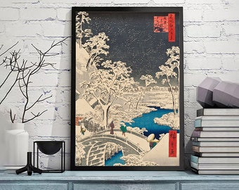 歌川広重作「深川洲崎十万坪 名所江戸百景」木版画、ジクレー、版画