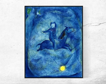 Fyra berättelser från Tusen och en natt - Marc Chagall, Hemmakontorsinredning, Utställningstryck i New York, Canvastavla, Anpassade storlekar tillgängliga