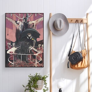 Francis Bacon Peinture 1946-Francis Bacon, Décor de bureau à domicile, Décoration murale moderne, Art surréaliste, art sur toile, Impression jet d'encre, Tailles personnalisées disponibles image 2