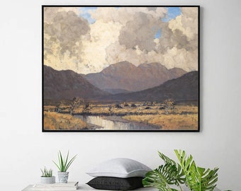 Maam Valley II, 1952-Paul henry,office decor,Realism,Post-Impressionist art,canvas Wall Art poster,Ireland landscape,Custom sizes available