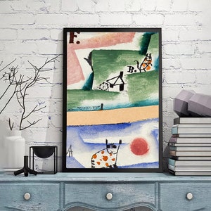 Tomcat's Turf (1919)-Paul Klee, Cartel de arte abstracto de la oficina en casa, Impresión surrealista, Impresión Giclee vintage, Arte mural de lienzo, Tamaños personalizados disponibles