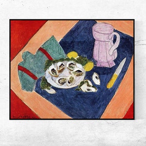 Still Life with Oysters-Henri Matisse,Home Office Decor,Matisse Poster,Giclee Print,Expressionism,Fauvism,Wall Art,Custom size available