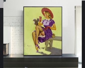 Gil Elvgren Pin up Girl Art Print 8 X 10 - Painting Reference