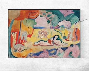 Le bonheur de vivre-Henri Matisse,Home Office Decor,Matisse Poster,Giclee Print,Expressionism,Fauvism,Wall Art,Custom size available