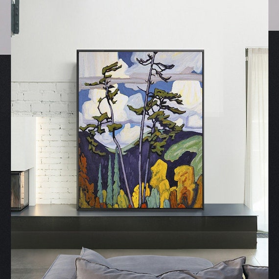 the-pines-Lawren Stewart Harris,home office decor, geometric abstractions,the Group of Seven,Canadian landscape art,Custom sizes available
