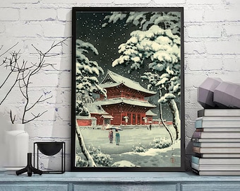 立体絵画の「雪国」（3D painting） A4サイズ「 京都 雪の金閣寺」 京の水彩画工房 | iichi 日々の