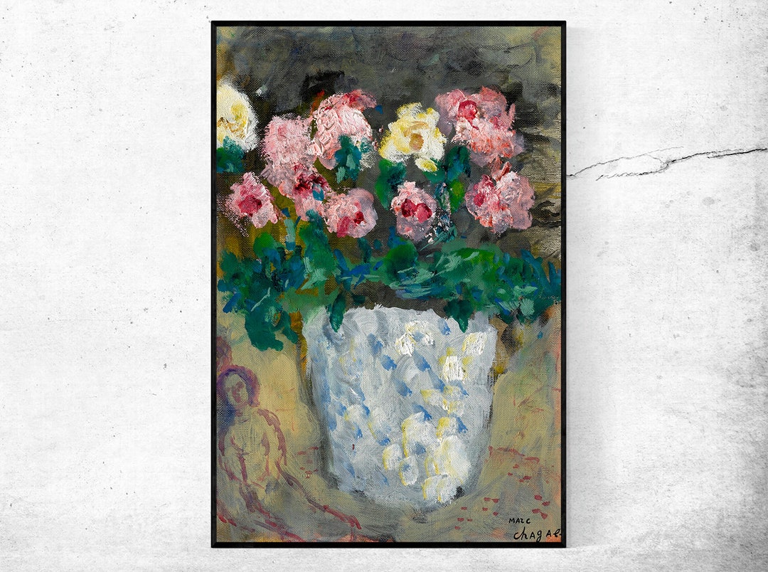 Rose-marc Chagall,home Office Decor,ny Exhibition Print,canvas Wall Art ...