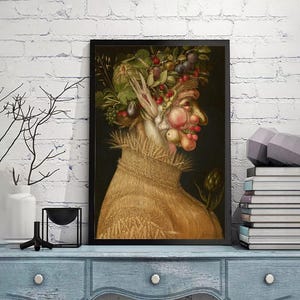 Summer-Giuseppe Arcimboldo,Italian Painter,Colorful Botanical Art,Home office decor,Gift Idea,Vintage Wall Art,Custom sizes available