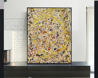 モリス・ルイス、「静寂の点」（1960年）、ジクレー版画、抽象表現主義