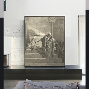 MATTATHIAS en de afvallige-Gustave Doré, antieke muurkunst, vintage religieuze giclee-kunstdruk, bijbelverskunst, aangepaste formaten beschikbaar