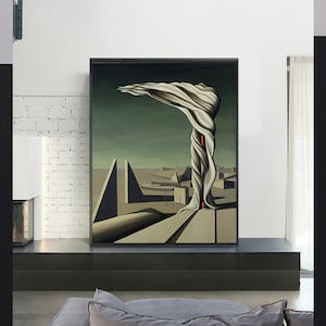 Ich sah drei Städte-Kay Sage, Dekoration, Surrealismus, Fine Art Druck, Abstrakte Kunst, Poster, Giclee Druck, Wandkunst, kundenspezifische Größe möglich