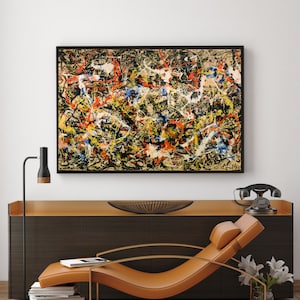 Convergence-Jackson Pollock,Home Office Decor,Fine art Poster,Abstract art Poster,Expressionism,Giclee Print,Wall Art,Custom sizes available