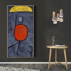 Con paraguas (1939)-Paul Klee,Oficina en casa, Cartel de arte abstracto,Impresión surrealista,Impresión Giclee vintage,Arte mural de lienzo,Tamaños personalizados disponibles