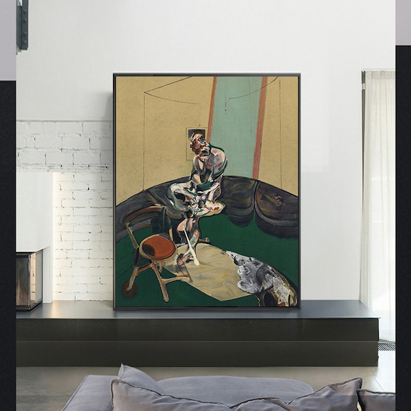 lithograph George Dyer Fixing-Francis Bacon, Office Decor,Modern Wall Decor, Surrealist Art,canvas art,Giclee Print,Custom sizes available