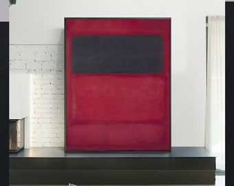 Untitled ,Black on Red-Mark Rothko,Rothko art Poster,home office decor,Modern Wall Decor,Abstract Minimalism Painting,custom size available