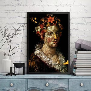 Giuseppe Arcimboldo,Italian Painter,Colorful Botanical Art,Home office decor,Gift Idea,Vintage Wall Art,Custom sizes available