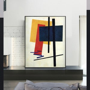 Suprematism-Kazimir Malevich,Home office decor,Suprametism,Gift Idea,Abstract Modern Posters,canvas Wall Art poster,Custom sizes available
