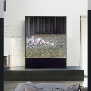 Two Figures In The Grass 1-Francis Bacon,Home Office Decor,Modern Wall Decor, Surrealist Art,canvas art,Giclee Print,Custom sizes available