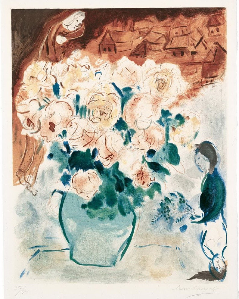 Le Bouquet-marc Chagall,home Office Decor,ny Exhibition Print,canvas ...