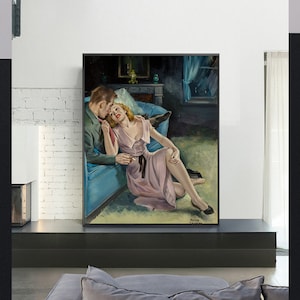 The Plea-Peter Driben ,Giclee Repro Print,Retro Deco Pin-Up,American pin up girl,Home Office Decor,Wall Art,Custom size available