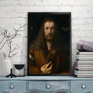 Self-Portrait Age of Twenty Eight,-Albrecht Durer,Renaissance,Vintage Giclee Print,Retro canvas Wall Art poster,Custom sizes available