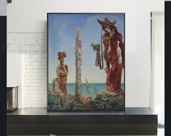 Original Vintage Print 1973 by Max Ernst. Napoleon in the