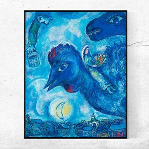 le reve de chagall sur vitebsk-Marc Chagall,Home office decor,NY Exhibition Print,canvas Wall Art poster,Custom sizes available