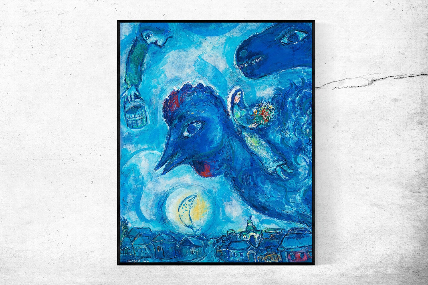 Le Reve De Chagall Sur Vitebsk-marc Chagall,home Office Decor,ny