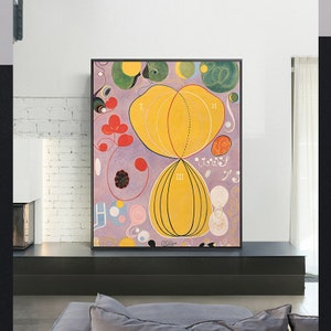ten-largest-adulthood-Hilma Af Klint, Office Decor,Abstract Art Poster,canvas art,Wall decor art poster,Giclee Print,Custom sizes available