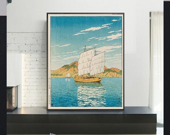 Bingo No Iwafune-kawase Hasui,home Office Decor,kawase Hasui Print