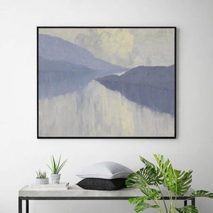 Killary Bay,1928-Paul henry,Home office decor,Realism,Post-Impressionist art,canvas Wall Art poster,Ireland landscape,Custom sizes available