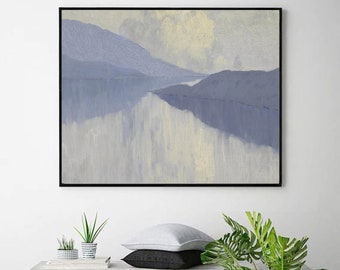 Killary Bay,1928-Paul henry,Home office decor,Realism,Post-Impressionist art,canvas Wall Art poster,Ireland landscape,Custom sizes available