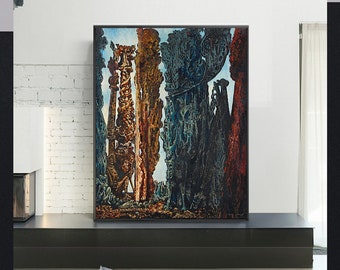 Conscious Landscape-Max Ernst , Home Office Decor, Fine art Poster, Modern Wall Art, art sur toile, Art allemand, Impression jet d'encre, Tailles personnalisées disponibles