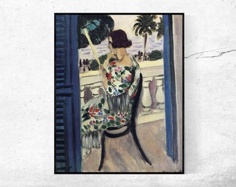 Femme tenant un parapluie-Henri Matisse,Home Office Decor,Matisse Poster,Giclee Print,Expressionnisme,Fauvisme,Art mural,Taille personnalisée disponible