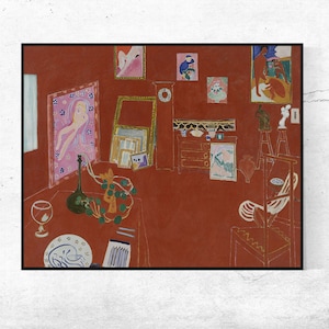 The Red Studio-Henri Matisse,Matisse Poster,Giclee Print,Expressionism,Fauvism,Home Office Decor,Wall Art,Custom size available