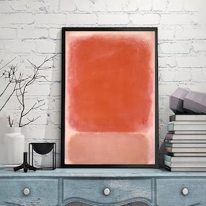 Red And Pink On Pink-Mark Rothko,Rothko art Poster,home office decor,Modern Wall Decor,Abstract Minimalism Painting,custom size available