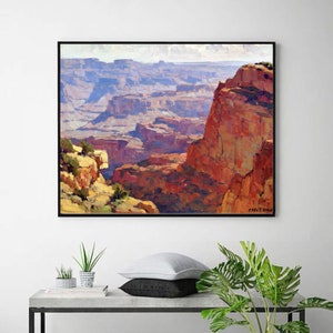 South Rim,GrandCanyon-Edgar Alwin Payne,art prints,home office decor,Giclee wall art,American Western landscape prints,custom size available