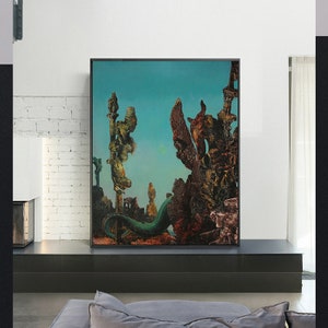 La noche sin fin-Max Ernst, decoración de la oficina en el hogar, póster de bellas artes, arte moderno de la pared, arte en lienzo, arte alemán, impresión Giclee, tamaños personalizados disponibles