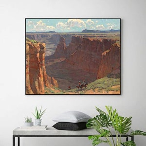 Blue Canyon-Edgar Alwin Payne,art prints,home office decor,Giclee wall art,American Western landscape prints,custom size available