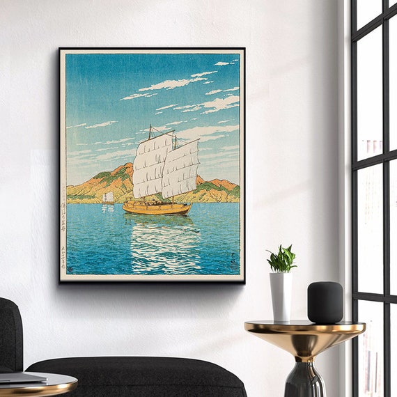 Bingo No Iwafune-kawase Hasui,home Office Decor,kawase Hasui Print